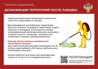 Проведение дезинфекции  после паводка.
